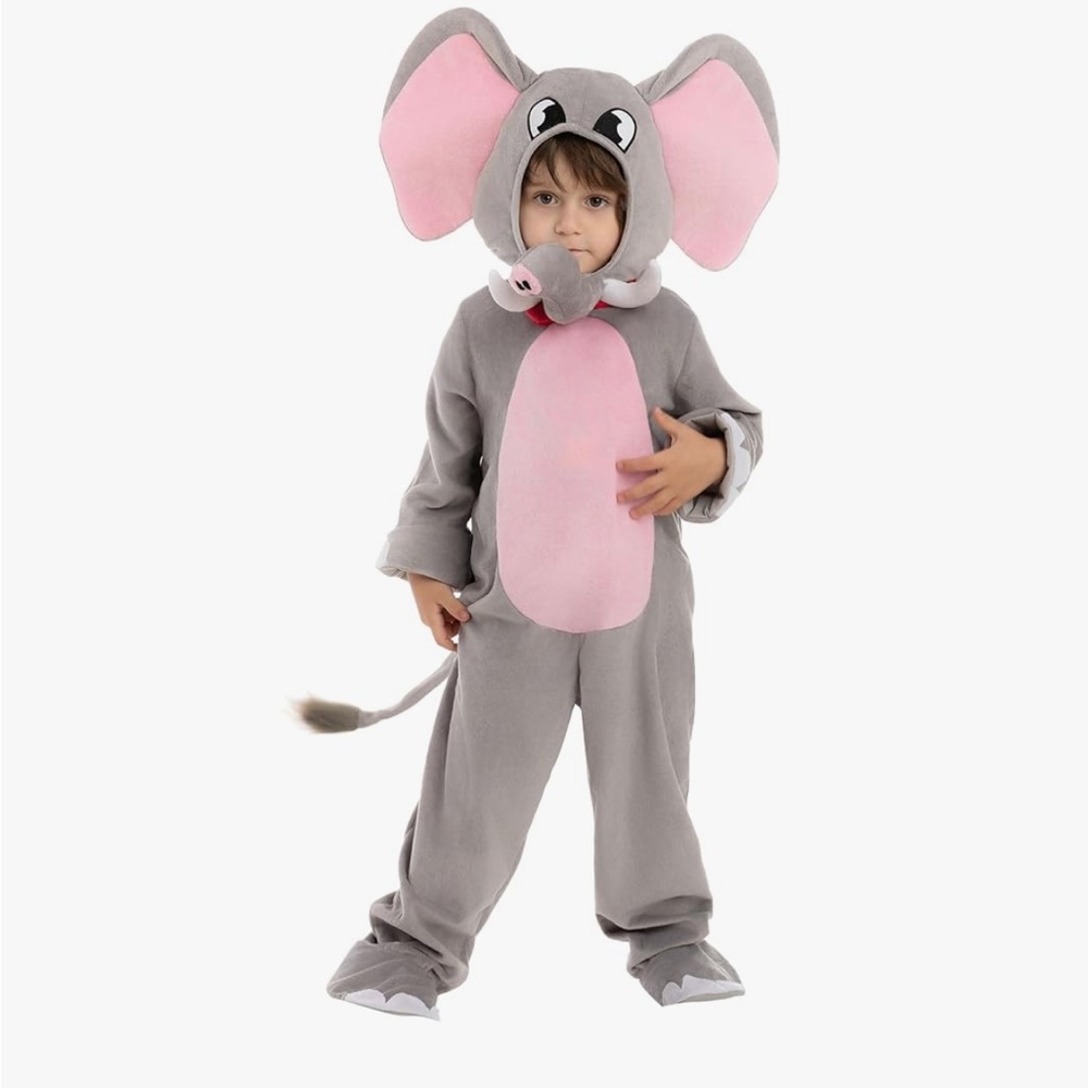 Gray Elephant Kids Costume